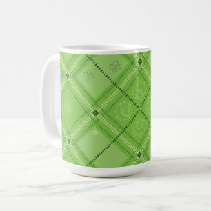 Taza De Café Dr. Seuss Patrón de cuadros del Día de San Patri