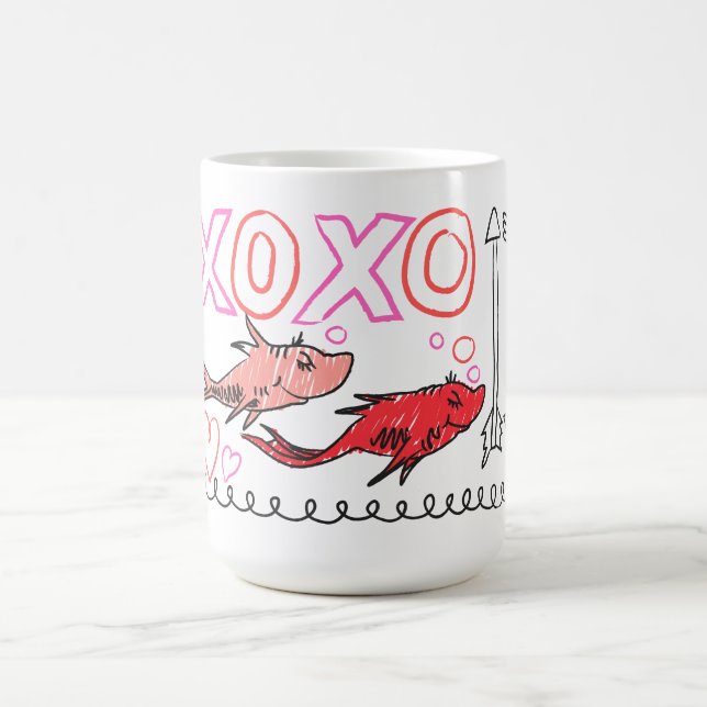 Taza De Café Dr. Seuss Valentine | Diseño XOXO (Centro)
