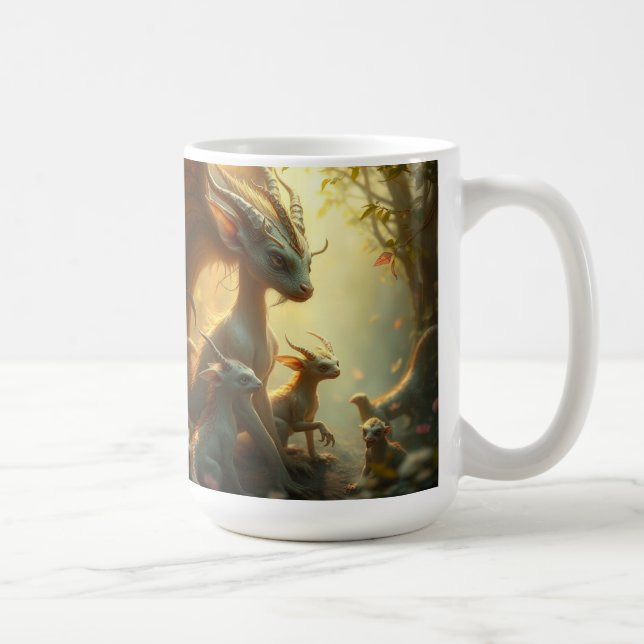 Taza De Café „Drachenmutter im goldenen Wald“ (Derecha)
