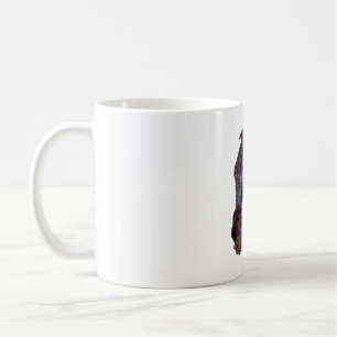 Taza De Café Drácula de Halloween Luna Roja Murciélagos Calaver