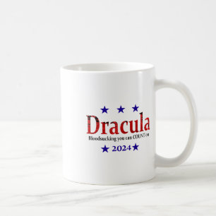 Taza De Café Drácula Rótulo electoral - Halloween Y Humor diver