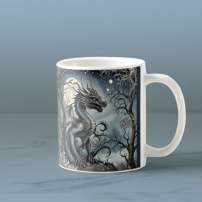 Taza De Café Dragón a la luz de la luna (Subido por el creador)