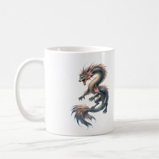 Taza De Café Dragón Acuático (Izquierda)