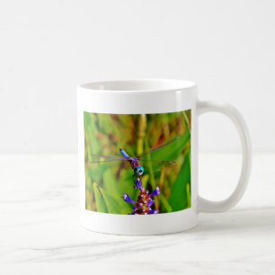 Taza De Café Dragón arcoiris verde azulado