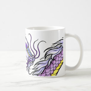Taza De Café Dragón asiático púrpura