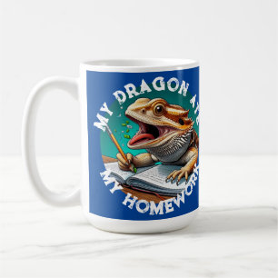 Taza De Café Dragon Ate Homework es gracioso