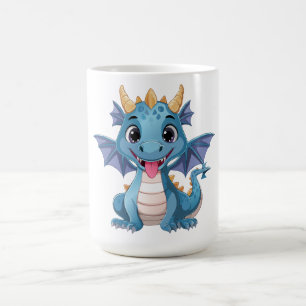 Taza De Café dragón azul