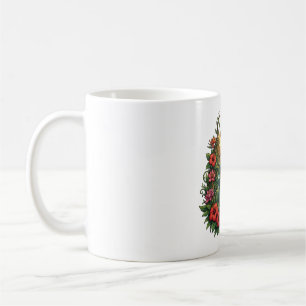 Taza De Café Dragón Barbudo Paisaje Tropical Fantasía Reptil 