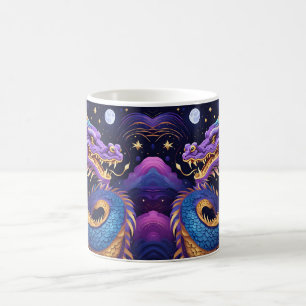 taza de café dragón celestial