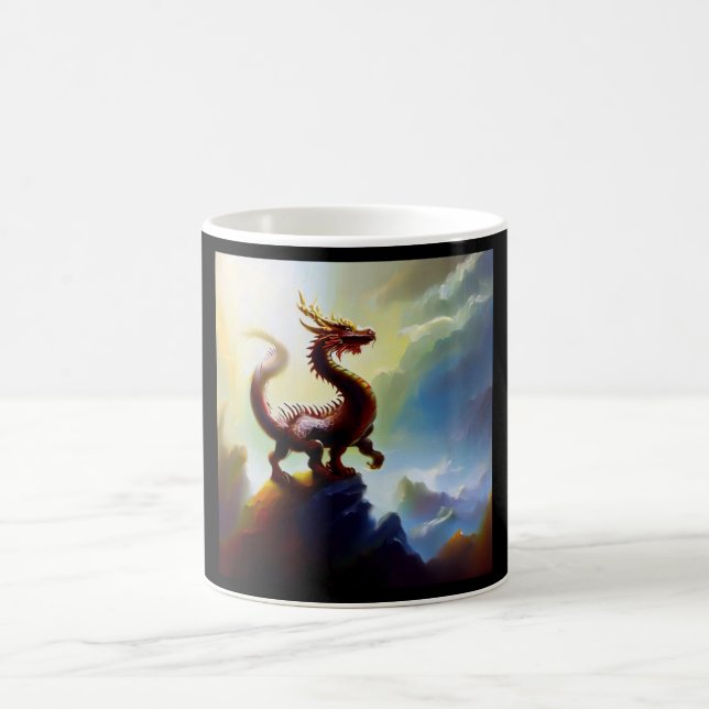 Taza De Café Dragón chino (3) (Centro)