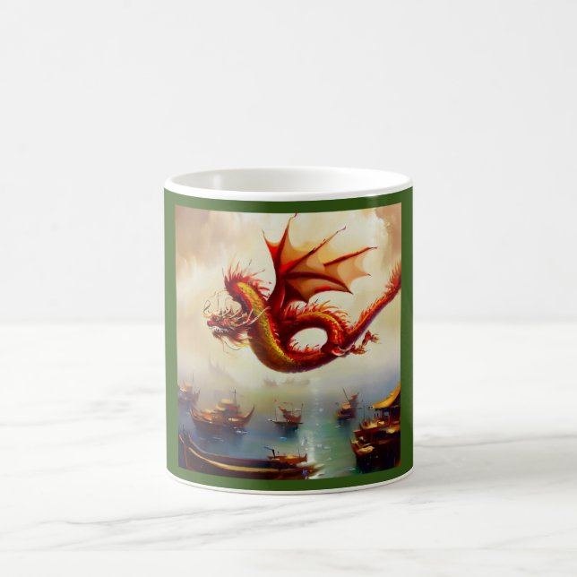 Taza De Café Dragón chino (9) (Centro)