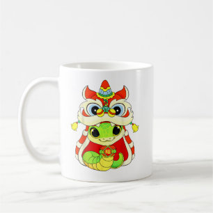 Taza De Café Dragón chino de serpiente de bebé en Año Nuevo 202