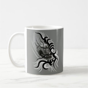 Taza De Café Dragón chino en tatuaje
