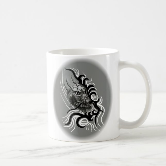 Taza De Café Dragón chino en tatuaje (Derecha)