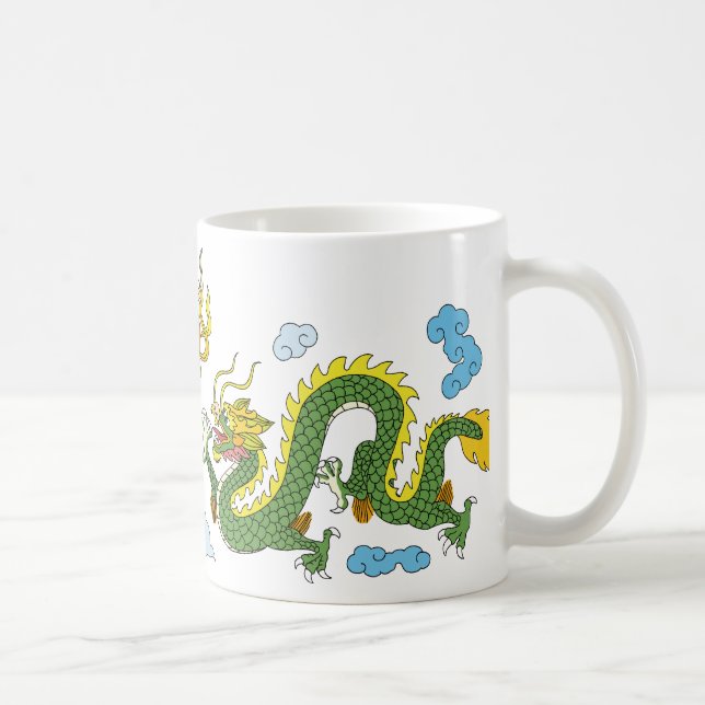 Taza De Café Dragón chino (largo) (Derecha)