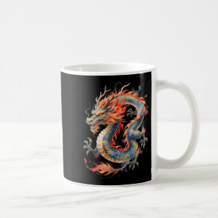 Taza De Café Dragón Chino Mitología Asiática Zodiaco 