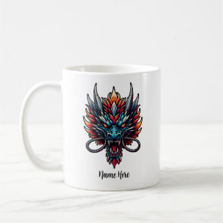 Taza De Café Dragón Chino Nombre Personalizado