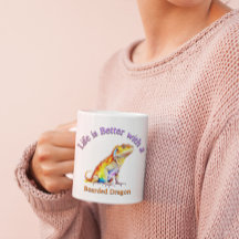 Dragón con barba Mascota alternativo Café Mug