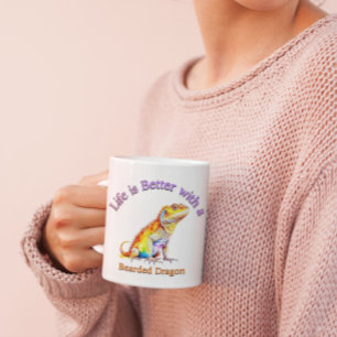Taza De Café Dragón con barba Mascota alternativo Café Mug