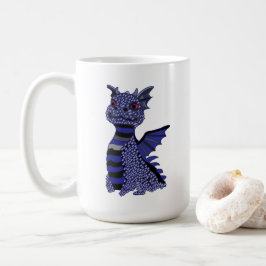 Taza De Café Dragón de diamantes azul