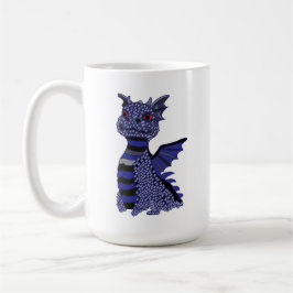 Taza De Café Dragón de diamantes azul