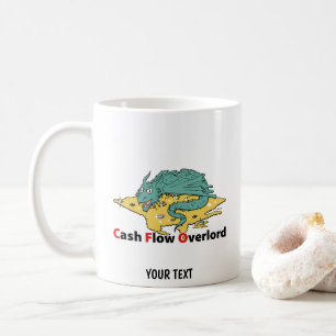 Taza De Café Dragón de dibujos animados del director financiero