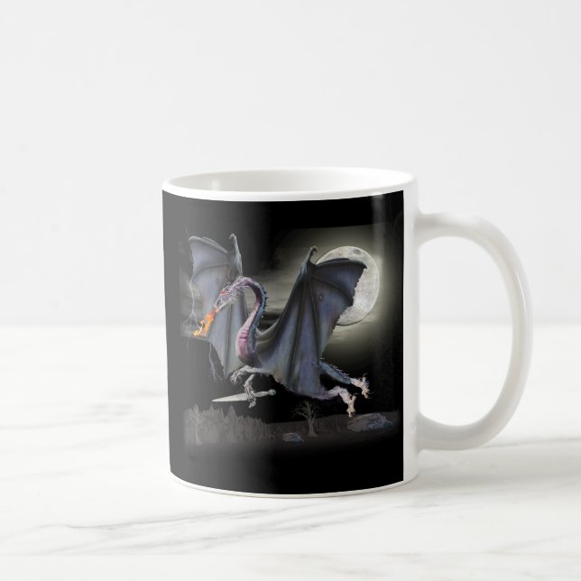 Taza De Café Dragón de fantasía (Derecha)