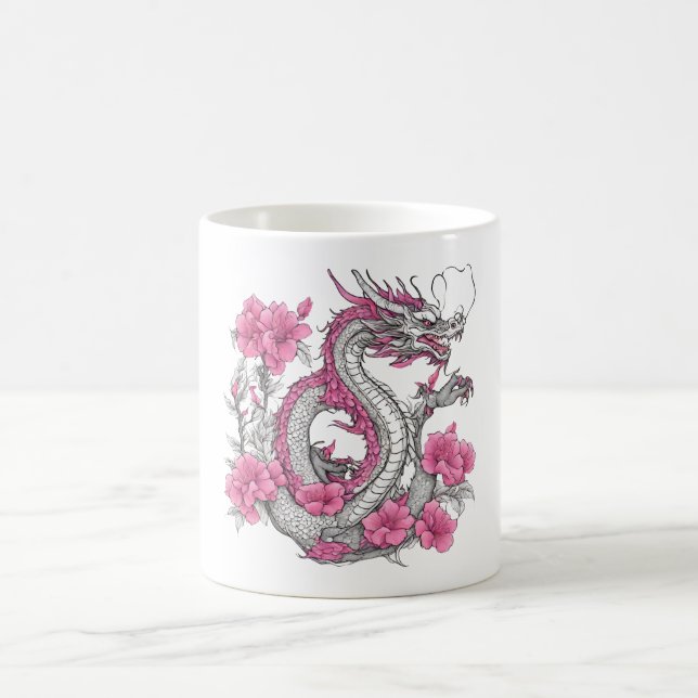Taza de café Dragón de Flores (Centro)