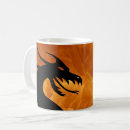 Taza De Café Dragón de Fuego de personalizable 