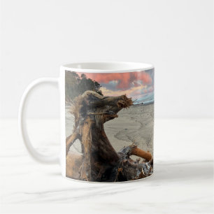 Taza De Café Dragón de madera flotante