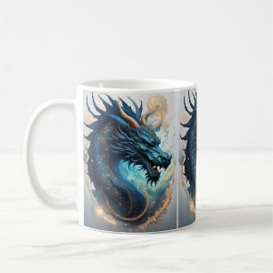 taza de café dragón de nubes