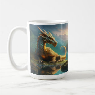 Taza De Café Dragón de oro