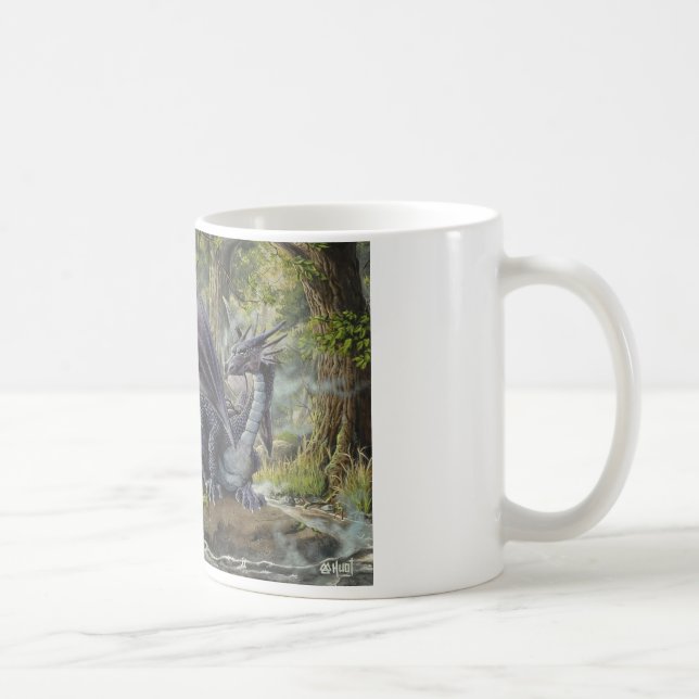 Taza De Café Dragón del bosque - por Marc-André Huot (Derecha)
