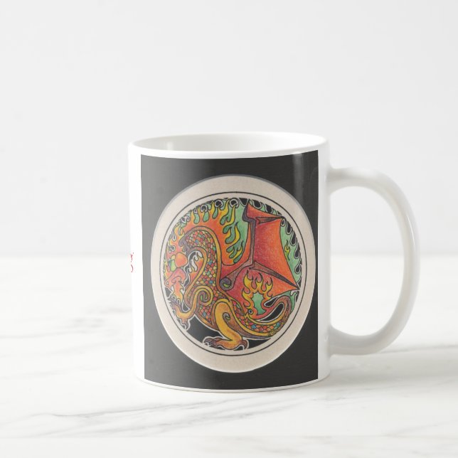 Taza De Café Dragón del fuego (Derecha)