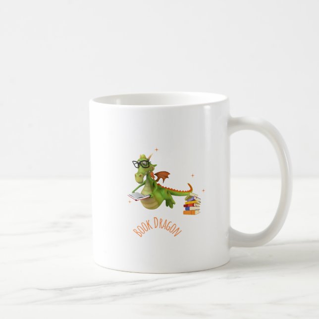 Taza De Café Dragón del libro (Derecha)