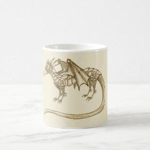 Taza De Café Dragón del reloj