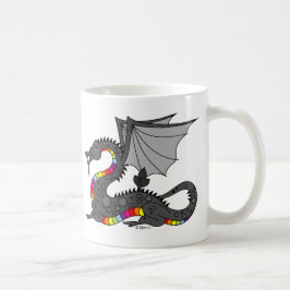 Taza De Café Dragón enojado del arco iris