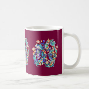 Taza De Café dragón floral
