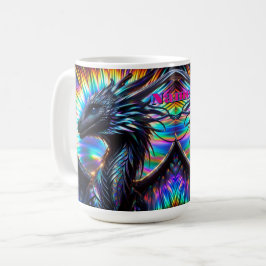 Taza De Café Dragón irlandés con fondo vibrante