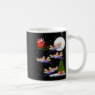 Taza De Café Dragón Libélula Santa Trineo Volador Divertido Mág