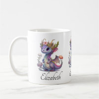Dragón morado con corona elegante