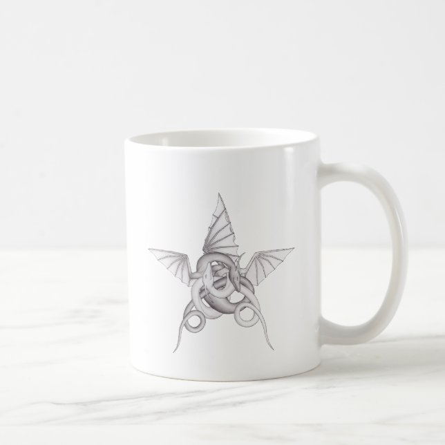 Taza De Café Dragon Pentagram (Derecha)