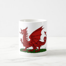 Taza De Café Dragón Rojo de Gales