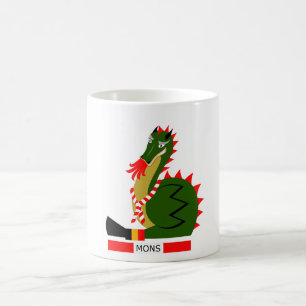 Taza De Café Dragón Verde de la ciudad de Mons, Bélgica