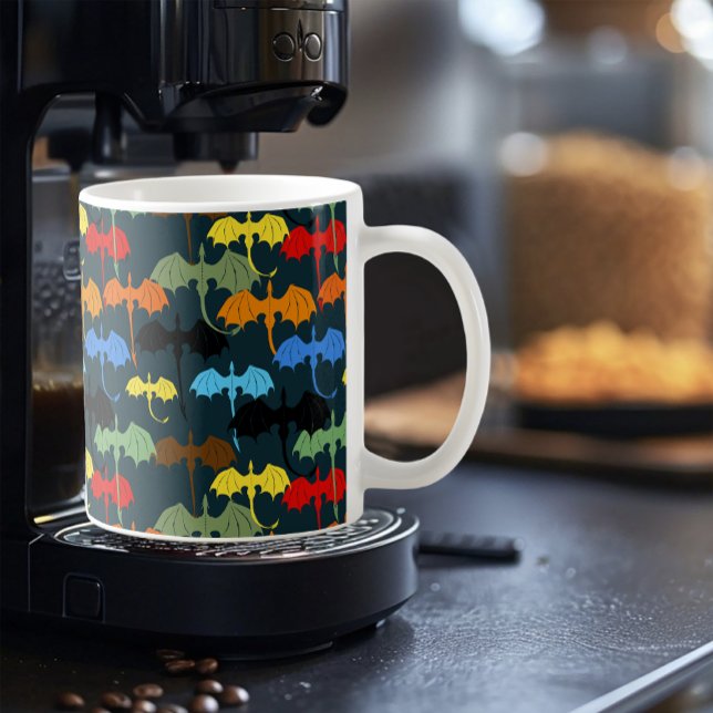 Taza De Café Dragon Wing Blue Flight Fantasy (Subido por el creador)