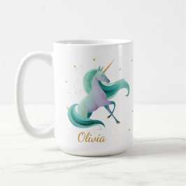Taza De Café Dragón y unicornio leyendo música - Regalo del ama