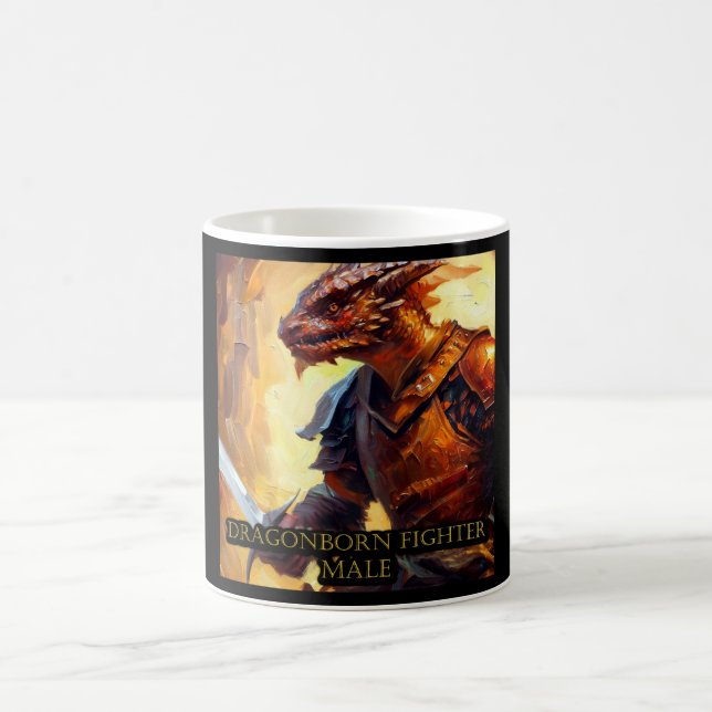 Taza De Café Dragonborn Fighter Male (Centro)