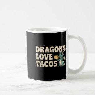 Taza De Café Dragones Aman Tacos Lindo Cinco De Mayo Comida Mex