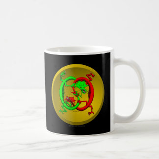 Taza De Café Dragones de Yin Yang [x2]