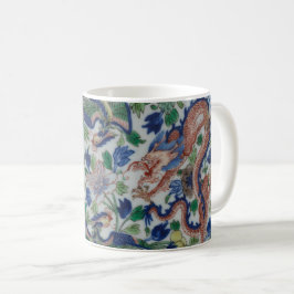 Taza De Café Dragones y fénix chinos, diseño del siglo XVIII